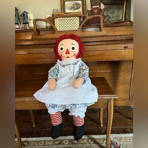 Rare Vintage 1960’s Knickerbocker Raggedy Ann 3 Feet Tall!‼️FINAL SALE
